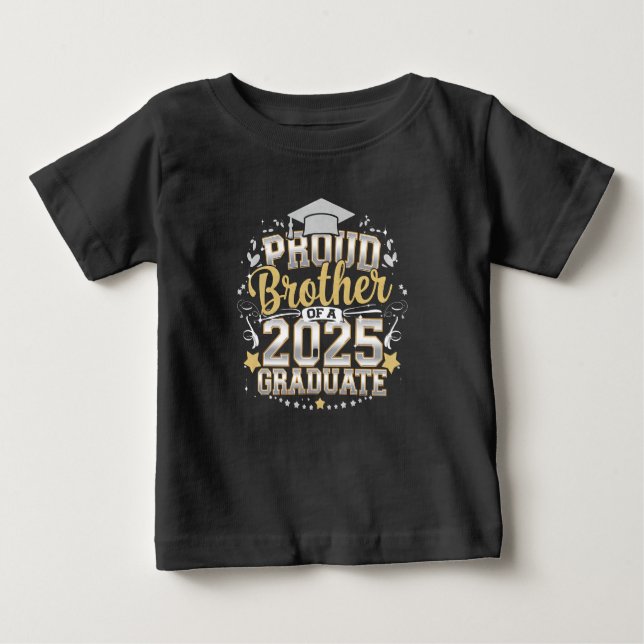stolzer Bruder eines 2025 abgeschlossenen Abschlus Baby T-shirt (Vorderseite)