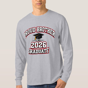 Stolzer Bruder eines 2026 Absolventen in Varsity-S T-Shirt