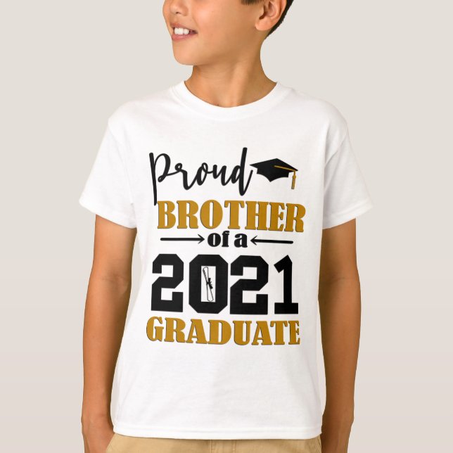 stolzer Bruder eines Absolventen 2021 T-Shirt (Vorderseite)
