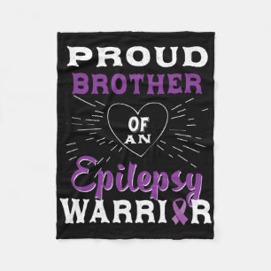 Stolzer Bruder eines Epilepsie-Kriegers Awareness Fleecedecke
