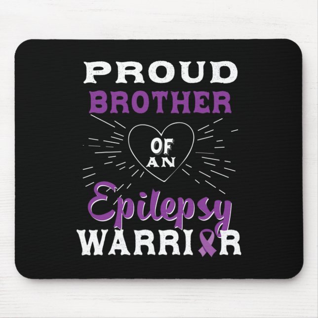 Stolzer Bruder eines Epilepsie-Kriegers Awareness  Mousepad (Vorne)
