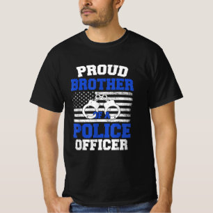 Stolzer Bruder eines Polizeibeamten USA Patriotisc T-Shirt