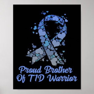 Stolzer Bruder eines T1d-Kriegers Typ-1-Diabetes-B Poster