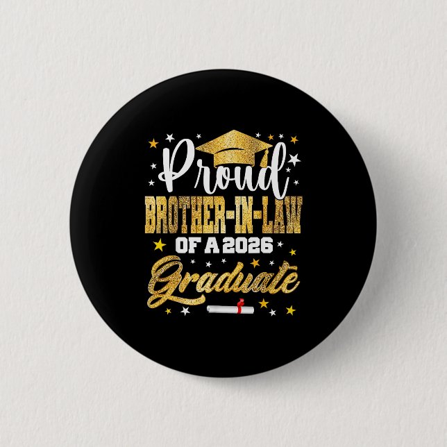 Stolzer Bruder Jura 2026 Absolvent Kunstwerk Button (Vorderseite)