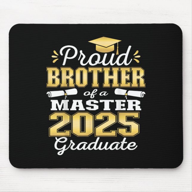 Stolzer Bruder von 2025 Cl Master Absolvent Famili Mousepad (Vorne)
