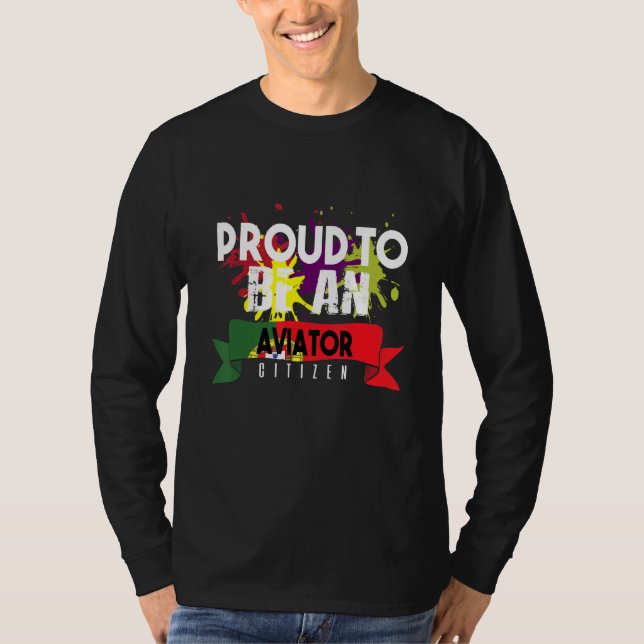 Stolzer Bürger der Luftfahrt Beruf Karriere Arbeit T-Shirt (Vorderseite)