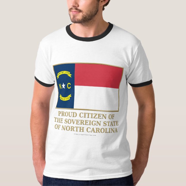 Stolzer Bürger des North Carolina T-Shirt (Vorderseite)