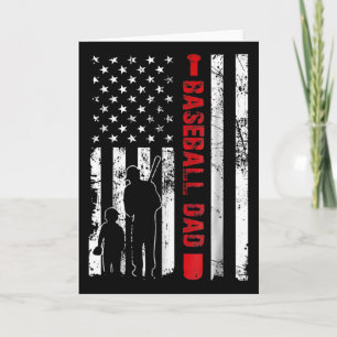 Stolzer Bysebyll-Vater Amerikanische Flagge Sport Karte