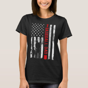 Stolzer Bysebyll Vater Amerikanische Flagge Sport T-Shirt