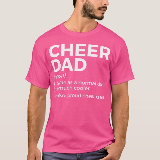 Stolzer Cheer Dad Definition Cheerleading T-Shirt (Vorderseite)