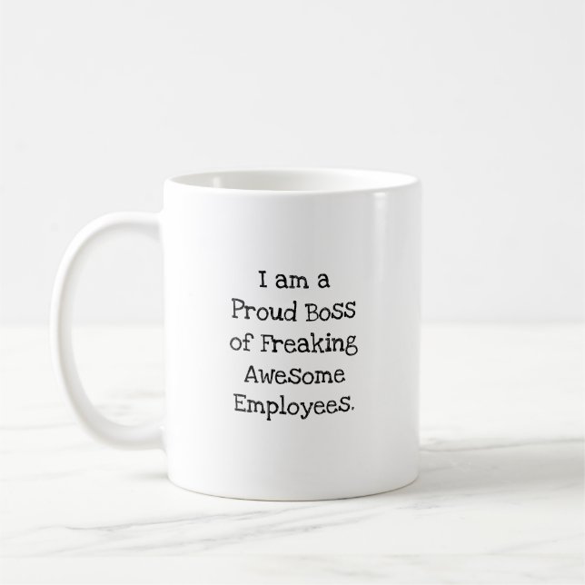 Stolzer Chef Tolles Geschenk für Mitarbeiter Kaffeetasse (Links)