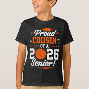 Stolzer Cousin 2026 Senior Basketball Grafik Kunst T-Shirt