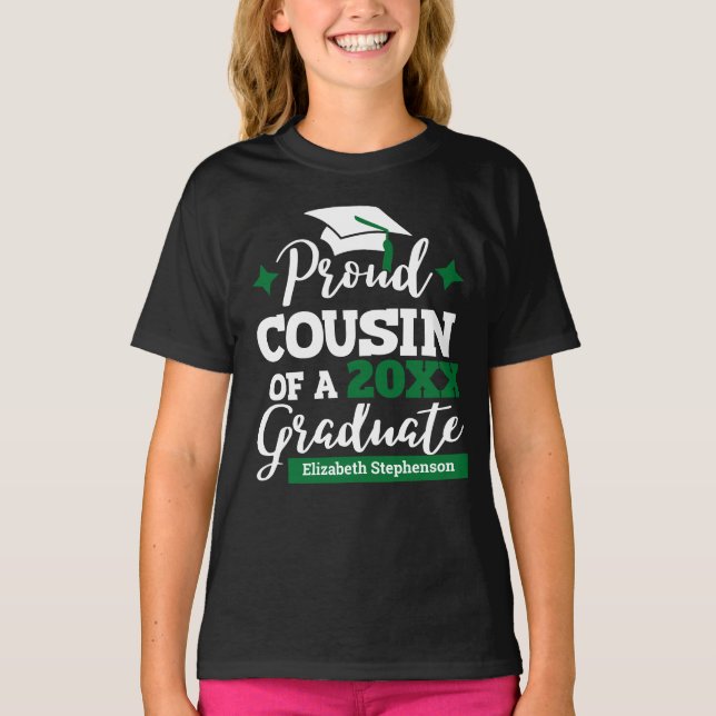 Stolzer Cousin der 2023-Graduiertenfamilie passend T-Shirt (Vorderseite)