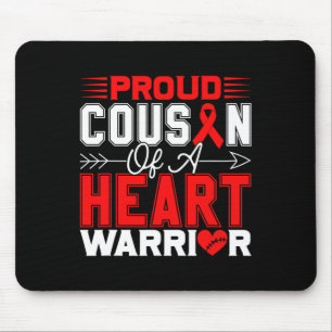 Stolzer Cousin einer Herzerkrankung im Herzen Mousepad