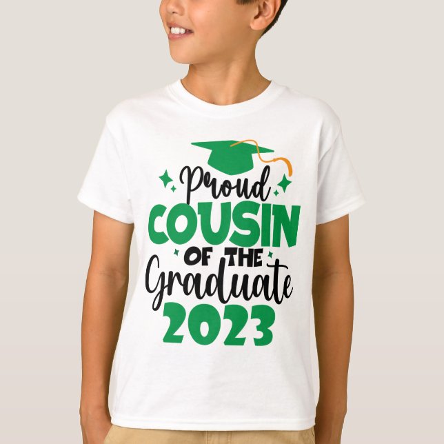 Stolzer COUSIN einer Klasse von 2023 Graduate Fun  T-Shirt (Vorderseite)