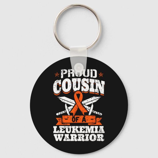 Stolzer Cousin einer Leukämie Warrior Cuz Bewussts Schlüsselanhänger (Vorderseite)