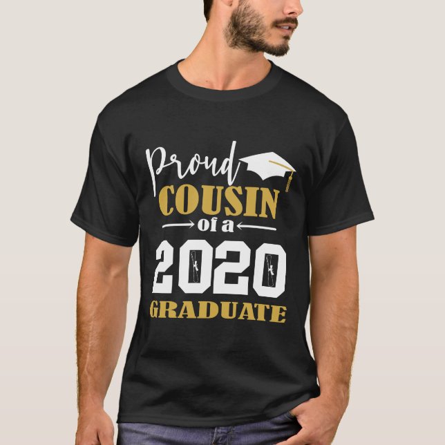 Stolzer Cousin eines 2020 Graduate White T-Shirt (Vorderseite)
