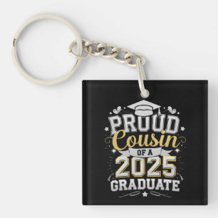 Stolzer Cousin eines 2025-Grad-Abschlusses Schlüsselanhänger