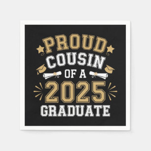Stolzer Cousin eines 2025-Grad-Abschlusses Serviette