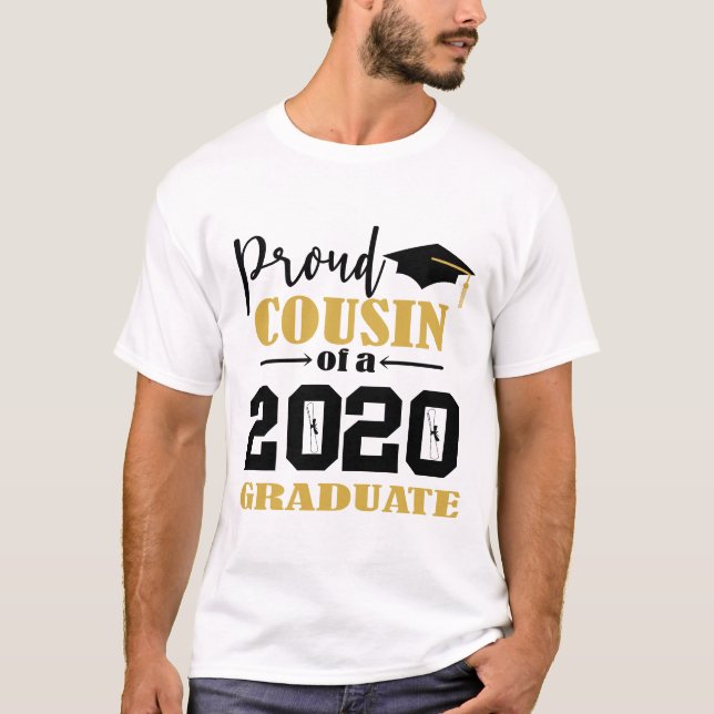 Stolzer Cousin eines Absolventen 2020 T-Shirt (Vorderseite)