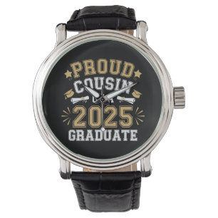 Stolzer Cousin eines Absolventen der Familie 2025 Armbanduhr