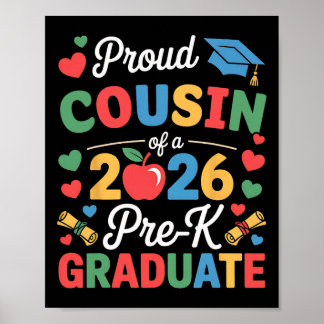 Stolzer Cousin eines Cl 2026 Pre-k-Absolventen Abs Poster