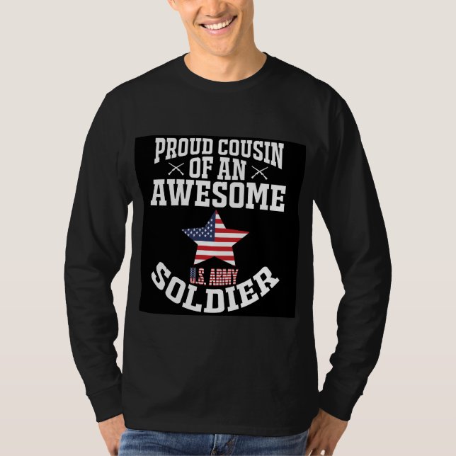 Stolzer Cousin eines Phantastischen US-Soldaten T-Shirt (Vorderseite)