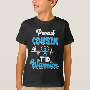 Stolzer Cousin eines T1D-Krieger Diabetes mellitus T-Shirt