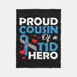 Stolzer Cousin eines Typ-1-Diabetes-Helden-Warrior Fleecedecke