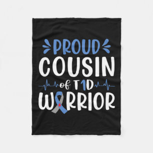 Stolzer Cousin T1d Krieger Diabetes Bewusstsein Bl Fleecedecke
