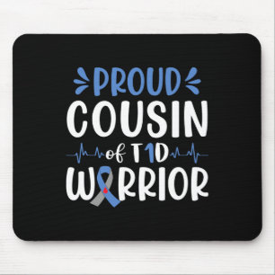 Stolzer Cousin T1d Krieger Diabetes Bewusstsein Bl Mousepad