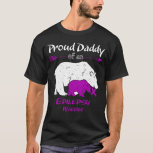 Stolzer Daddy Bär Epilepsie-Bewusstsein T-Shirt