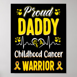 stolzer Daddy Childhood cancer kriegrier aware rir Poster