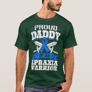 Stolzer Daddy eines Apraia Warrior Blue Awareness T-Shirt