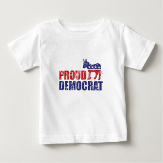 Stolzer Demokrat-Esel beunruhigt Baby T-shirt