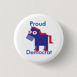 Stolzer Demokrat-Knopf Button