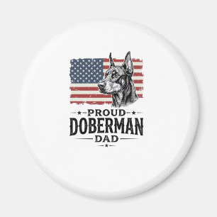 Stolzer Dobermann-Vater Vintage-Flagge Vektor-Desi Magnet