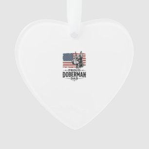 Stolzer Dobermann-Vater Vintage-Flagge Vektor-Desi Ornament