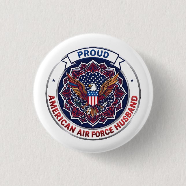 Stolzer Ehemann der US-Luftwaffe Button (Vorderseite)