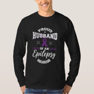 Stolzer Ehemann eines Epilepsie-Kriegers Epilepsie T-Shirt