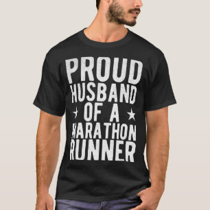 Stolzer Ehemann Marathonläufer Ehefrau Überlebende T-Shirt