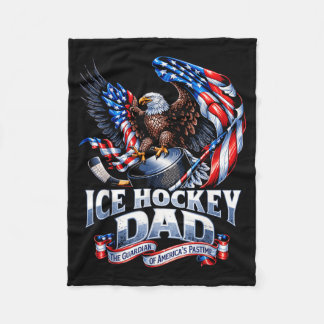 Stolzer Eishockey-Vater - Patriotische amerikanisc Fleecedecke