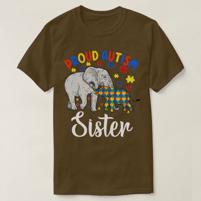 stolzer Elefant von Autismus T-Shirt (Design vorne)