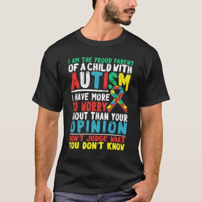Stolzer Elternteil eines Kindes mit Autismus T-Shirt (Vorderseite)