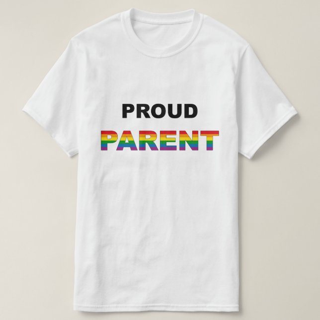 Stolzer Elternteil-Regenbogen LGBT T-Shirt (Design vorne)