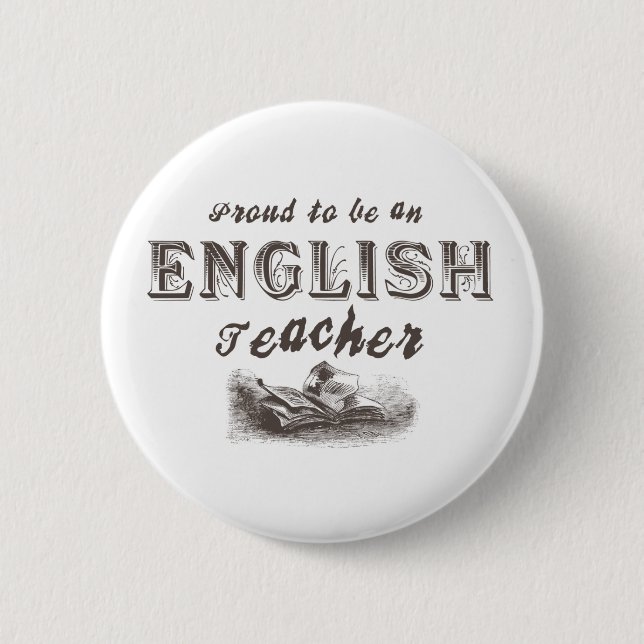 Stolzer Englischlehrer viktorianisch Button (Vorderseite)