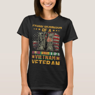 Stolzer Enkel einer vietnamesischen Veteranenflagg T-Shirt