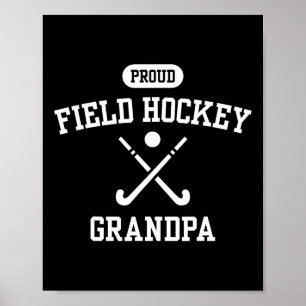 Stolzer Feldhockey-Opa cooler Hockeyspieler Großva Poster