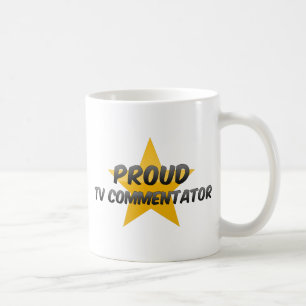 Stolzer Fernsehkommentator Kaffeetasse