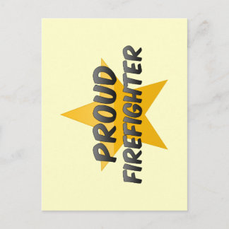 Stolzer Feuerwehrmann Postkarte